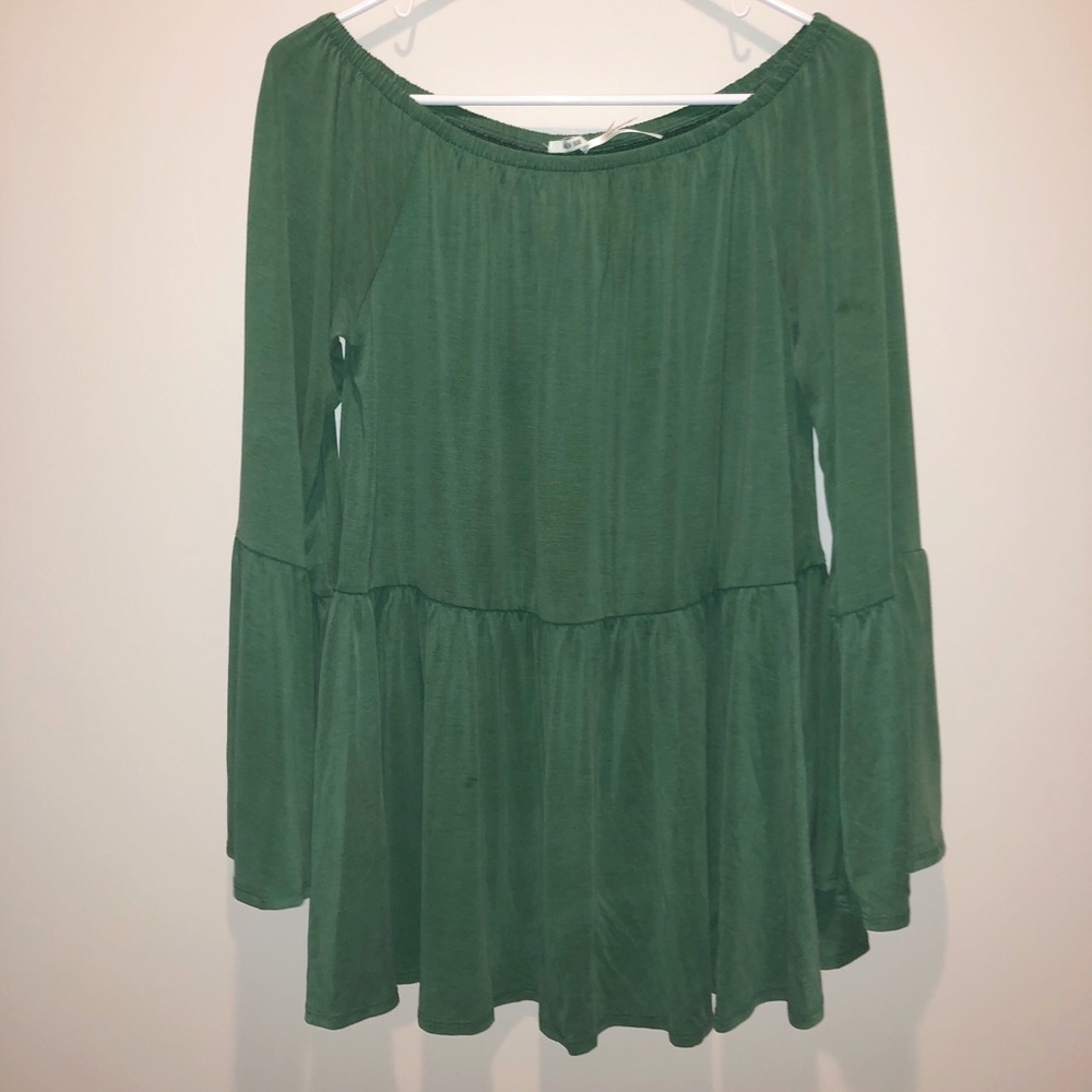 Urban Outfitters off the shoulder bell sleeve top